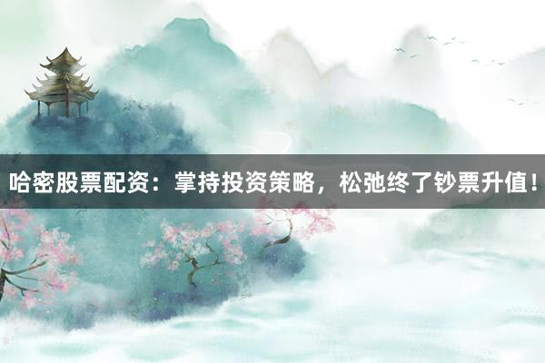 哈密股票配资：掌持投资策略，松弛终了钞票升值！
